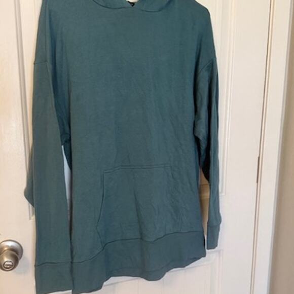 Beyond Yoga 2 Piece Set Go Getter Hoodie/Cozy Weekend Joggers Rainforest Blue S - Picture 3 of 6